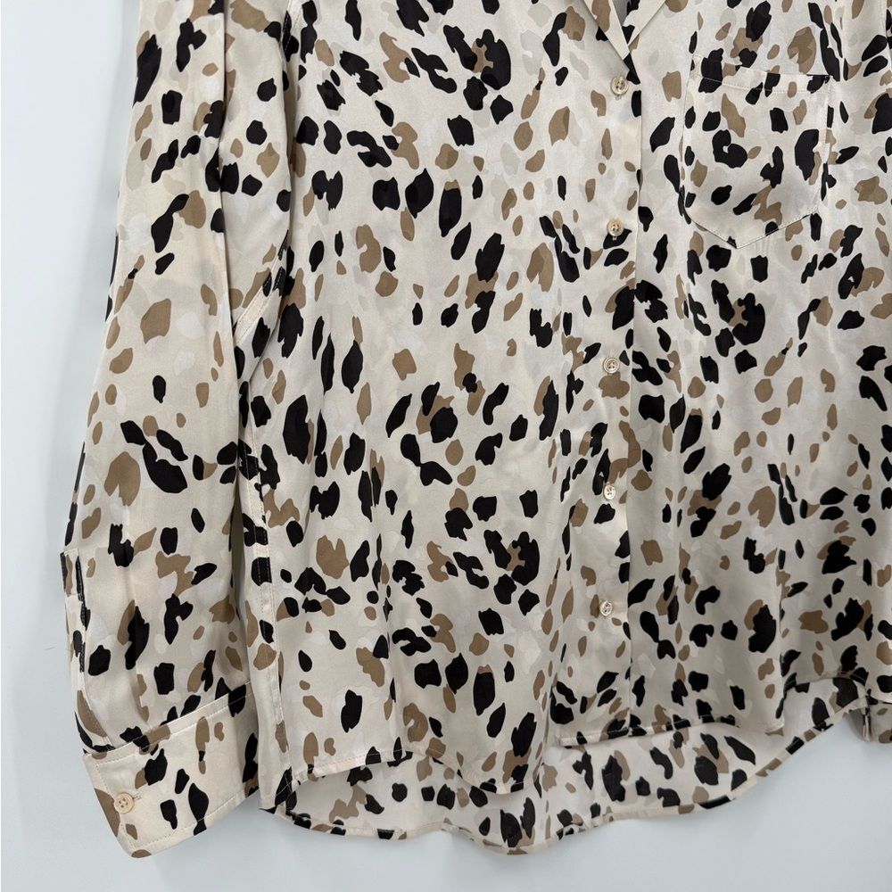 Rails Rebel Silk Button Front Blouse in Natural A… - image 5